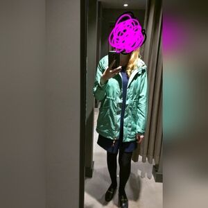 Mint O'Neill between seasons rain coat / jacket in small/S teal green.